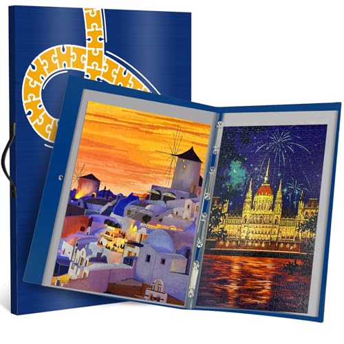 Nariolar Puzzle-Aufbewahrungsordner für 500 Teile – 10 HD-Taschen, Platz für 20 Puzzles, staubdicht und schützend, das ideale Puzzle-Zubehör von Nariolar