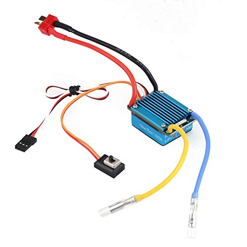 Brushless Regler, Brushless Motor Set 1/10, Brushless ESC Electric Speed ​​Controller 3S 160A mit 5V 1A BEC T Stecker Rc Car Brushless Crawler Zubehör 1 10 für 1/12 RC Car von Naroote