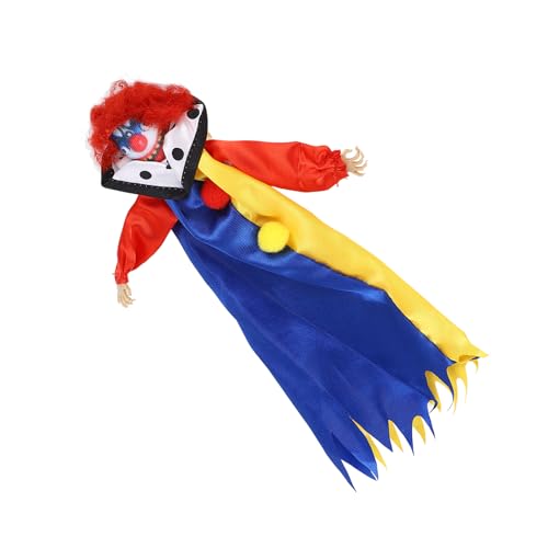 Halloween-Clown-Puppe, Interessante und Seltsame Gruselige Clown-Puppendekoration, Breite Anwendung für Stehlampen Im Innenbereich (25*15cm) von Naroote