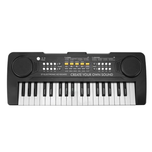 Klaviertastatur, Keyboardklavier mit 8 Integrierten Tönen, 8 Rhythmen, 11 Demos, 37 Tasten, Tragbares Multifunktionales Kinderklavier für Jungen und Mädchen von Naroote