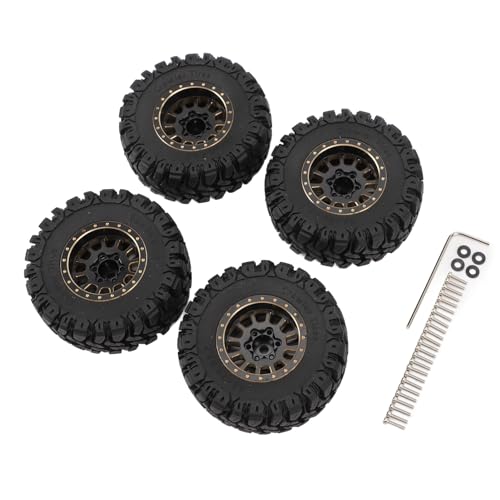 Naroote 1,2-Zoll-Radreifen, 4 Stück RC-Radreifen Erhöhte Stabilität für SCX24 1/24 Ferngesteuertes Auto von Naroote