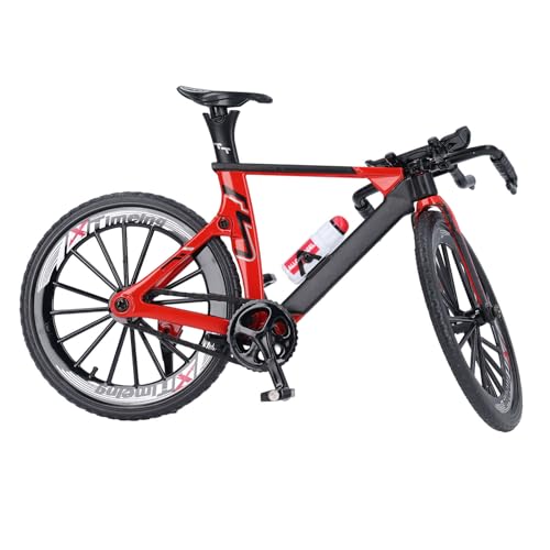 Naroote Finger-Rennrad-Modell, Rennrad mit Lenker, Doppellenker Zur Dekoration (Schwarz Rot) von Naroote