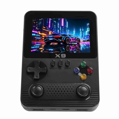 Naroote Handheld-Spielekonsole, Hochauflösende -Spielekonsole, 6000-mAh-Akku, 3,5-Zoll-IPS-Bildschirm 640 X 480 mit 32-G-Karte für (Black) von Naroote