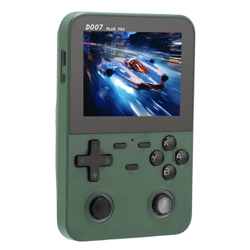 Naroote Handheld-Spielekonsole, Joystick mit Doppelter Hintergrundbeleuchtung, Retro-Spielekonsole, 9 Emulatoren, Unterstützung für Tägliche Unterhaltung (Green) von Naroote