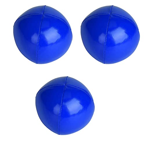 Naroote Jonglierbälle, Jonglierbälle mit Netzbeutel, 3 Stück, 6,3 cm, PU + Feines Gummi-Clown-Jonglierball-Set für Anfänger und Profis (Blue) von Naroote