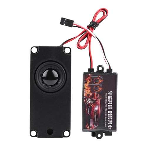 Naroote RC Car Engine Sound Simulator, RC Car Engine Modul Motor Sound Simulator Set ABS Einfache Installation für 1/10 Fahrzeugautomodelle (einzelner Lautsprecher) von Naroote