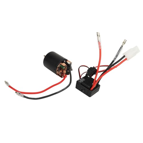 Naroote RC-Motor-ESC-Combo, Einfache Installation, Geräuscharmer RC-Bürstenmotor, Hochfester ESC, Leistungsstarke 60 A für 1/14 RC-Trucks (13T) von Naroote