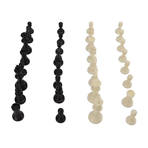 Naroote Schachstücke, Spiel Bauern Schachstücke Nur PP Ersatz Schachkesseln Figur Stücke 75mm Höhe König Schach Set für Party Camping Entspannen Naroote Schachstücke, Spiel Bauern Schachstücke Nur PP Ersatz Schachkesseln Figur Stücke 75mm Höhe König Schach Set für Party Camping Entspannen von Naroote