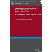 Grammatik und Korpora 2009 von Narr Francke Attempto