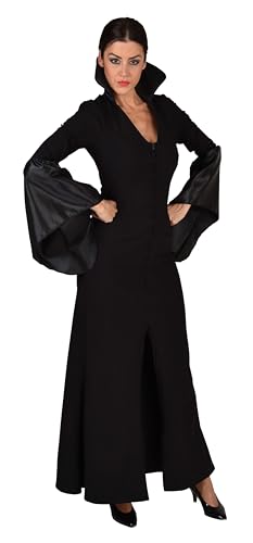 Narrenkiste M224192-XL schwarz Damen Vampir-Hexen-Teufel Kleid lang Gr.XL=48 von Narrenkiste