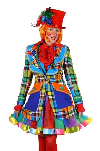 Narrenkiste T3026-L Mehrfarbig Damen Clown Jacke Gr.L=42 von Narrenkiste