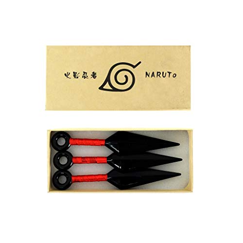 Naruto - Shinobi Ninja Set 3 x Kunai 8 cm Kostüm Accessoir PVC Plastik Cosplay Replika von Naruto