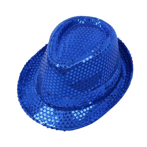 Nasliana Hüte Glitzer Hut Herren,Paillettenhut Herren Damen Glitzer Partyhüte Kopfbedeckung Silvester Outfit Erwachsene Unisex Hut Fedora für Disco Glitzer Kostümzubehör Kostüm Karneval Mottoparty von Nasliana