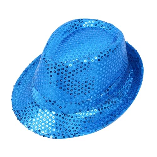 Nasliana Hüte Glitzer Hut Herren,Paillettenhut Herren Damen Glitzer Partyhüte Kopfbedeckung Silvester Outfit Erwachsene Unisex Hut Fedora für Disco Glitzer Kostümzubehör Kostüm Karneval Mottoparty von Nasliana