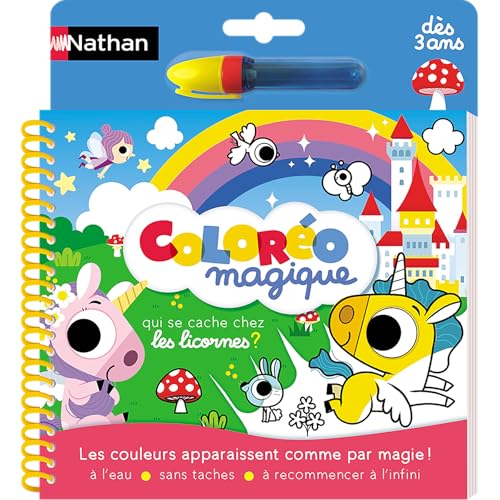 Nathan – Coloréo Magische Einhörner – Magisches Malen auf Wasser – Wasserstift – Kinder 3 Jahre von Nathan jeux