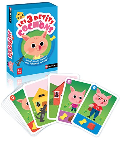 Nathan – 31426 – Les 3 Petits Cochons Kartenspiel (französische Version) von NATHAN