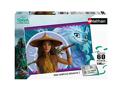 Nathan 4005556865765 60 pièces-Disney Raya et le dernier Dragon Classique Puzzle für Kinder, Lebendige Farben von NATHAN