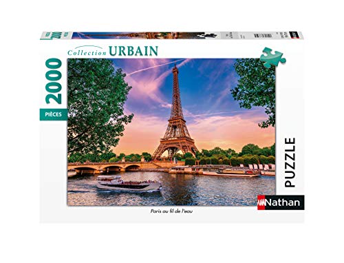 Nathan 87884 Puzzle 2000 Teile – Paris im Wasser – Erwachsene und Kinder ab 14 Jahren – hochwertiges Puzzle – perfekte Einrichtung – Urban Collection von NATHAN