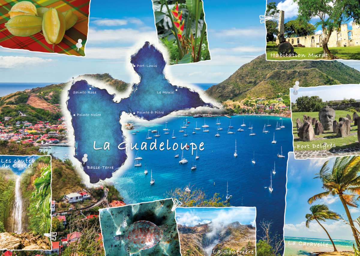 Nathan Postcard From Guadeloupe 1000 Teile Puzzle Nathan-00910 von Nathan