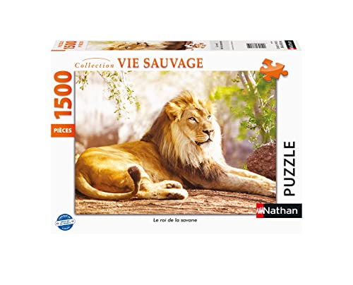 Nathan 4005556878154 1500 Teile-Der König der Savanne Puzzle für Erwachsene von NATHAN