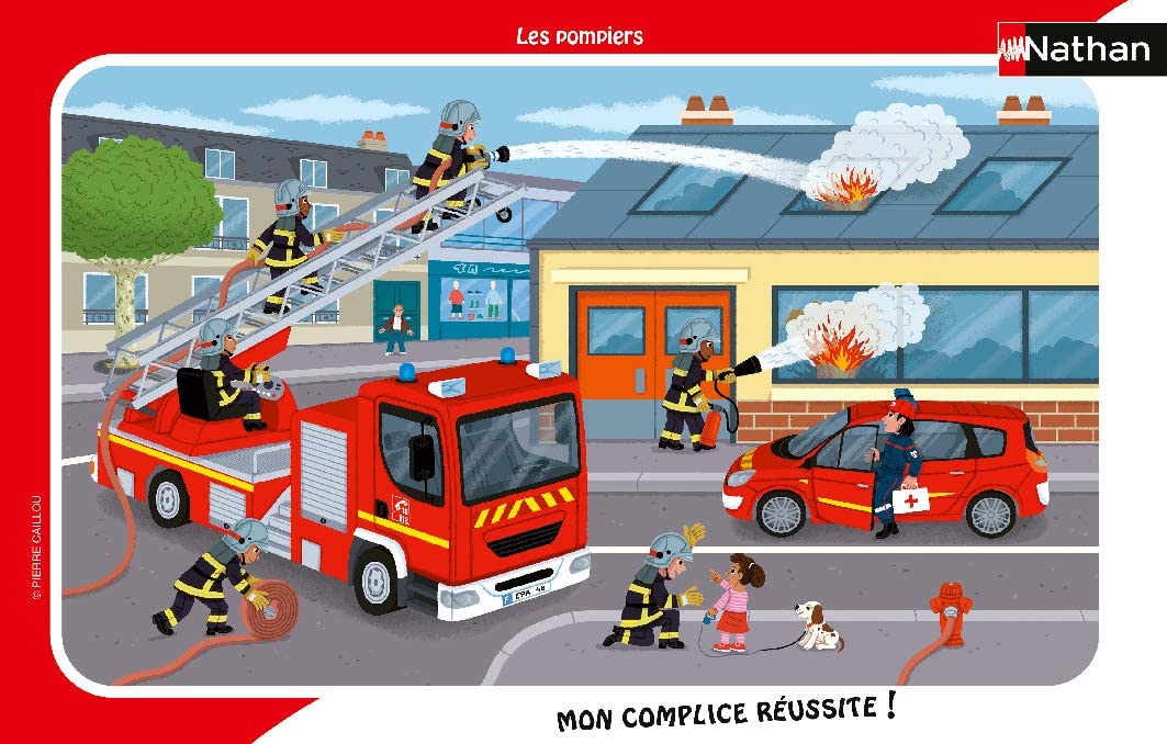 Nathan Rahmenpuzzle - Feuerwehrleute 15 Teile Puzzle Nathan-86138 von Nathan