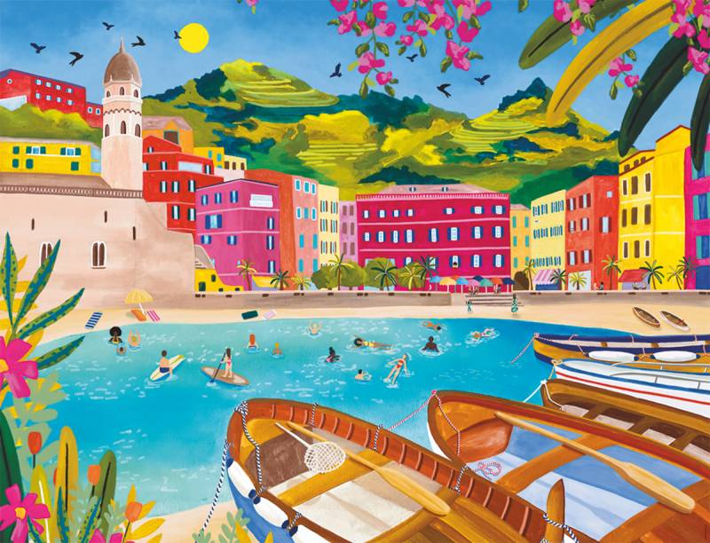 Nathan Traumtag in Vernazza ? Nolwenn Denis 2000 Teile Puzzle Nathan-87362 von Nathan