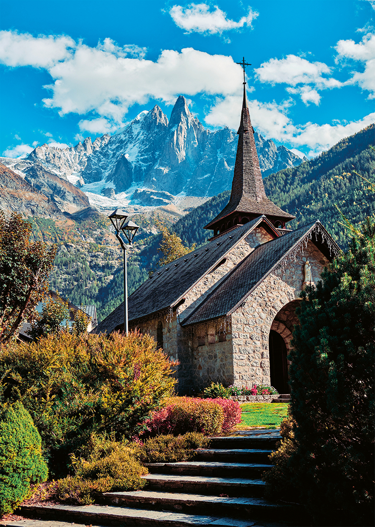 Nathan Wurzeln und Flügel - Die Kapelle von Praz, Chamonix 1000 Teile Puzzle Nathan-00904 von Nathan