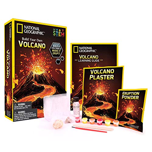 BANDAI NGVOLCANO National Geographic – Entdeckerset – Bau und Ausbruch eines Vulkans – Mit 2 Vulkansteinen – Bildungs und Wissenschaftsspiel – STEM – JM00602 von National Geographic