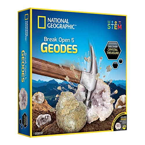 National Geographic Break Open 5 Geoden Kit, Mehrfarbig, RTNGGEO5, Science Kit von National Geographic