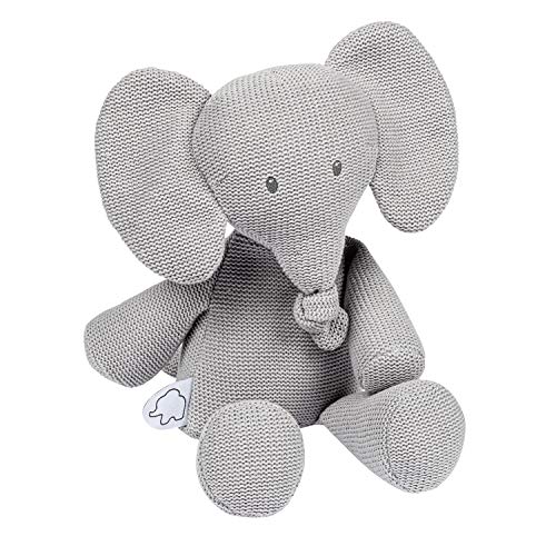 Nattou 929004 Elefant Kuscheltier, Grau (gestrickt), uni von Nattou