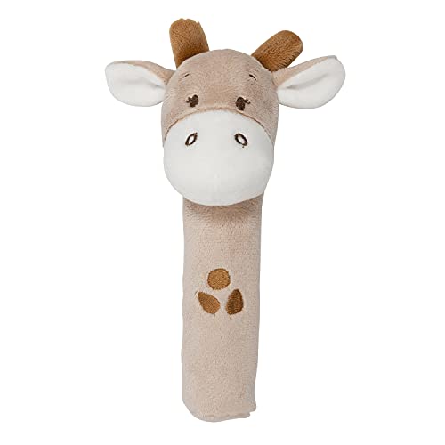 Nattou Greifling Giraffe Luna aus Polyester, Mit Quietsche, Ca. 16 cm, Luna und Axel, Beige / Weiß von Nattou