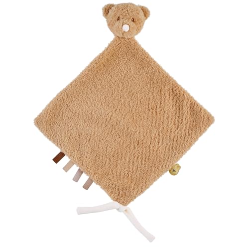 Nattou Großes Schnuffeltuch aus Polyester, Bär, Wegbegleiter ab der Geburt, 35 x 35 cm, Teddy, Hellbraun von Nattou