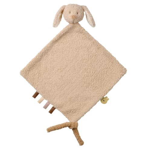 Nattou Großes Schnuffeltuch aus Polyester, Hase, Wegbegleiter ab der Geburt, 35 x 35 cm, Teddy, Beige von Nattou