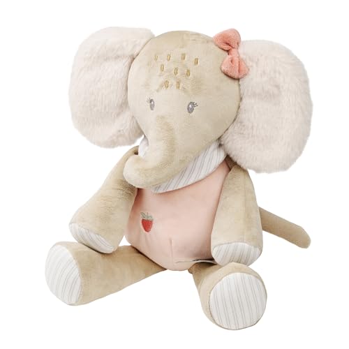 Nattou Kuscheltier Elefant, Wegbegleiter ab der Geburt, Ca. 29 cm, Polyester, Flo, Oli & Ernest, Oli Pink von Nattou