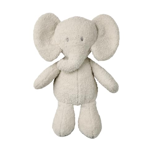 Nattou Kuscheltier Elefant, Wegbegleiter ab der Geburt, ca. 30 cm, Polyester, Teddy, Grey von Nattou