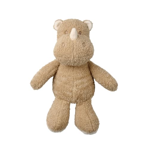 Nattou Kuscheltier Nashorn, Wegbegleiter ab der Geburt, ca. 30 cm, Polyester, Teddy, Hellbraun von Nattou