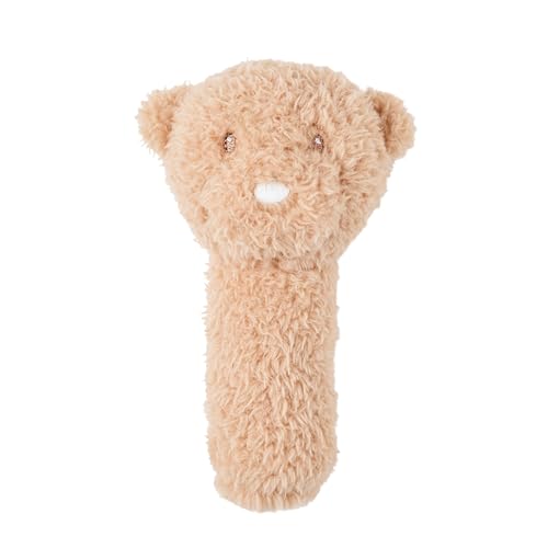 Nattou Kuscheltier-Rassel aus Polyester, Bär, Ca. 14 cm, Teddy, Hellbraun von Nattou