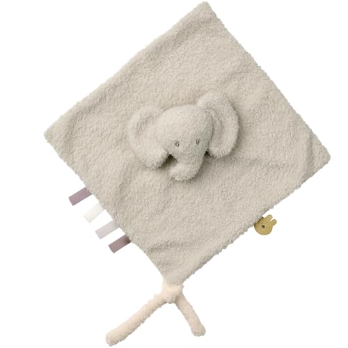 Nattou Schnuffeltuch aus Polyester, Elefant, Wegbegleiter ab der Geburt, 39 x 39 cm, Teddy, Grey von Nattou