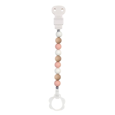 Nattou Schnullerkette rosa-weiss-beige von Nattou