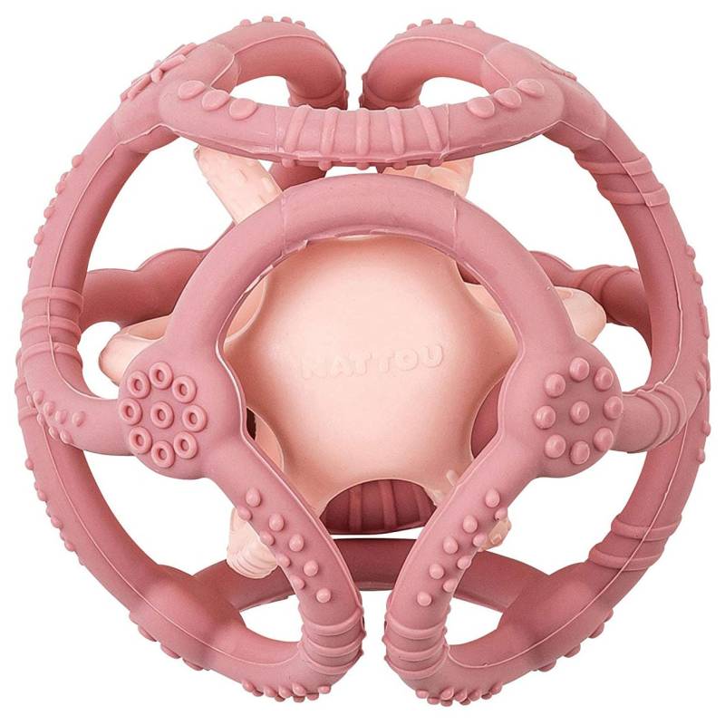 Nattou Soft Silicone Aktivitätsball,Rosa von Nattou