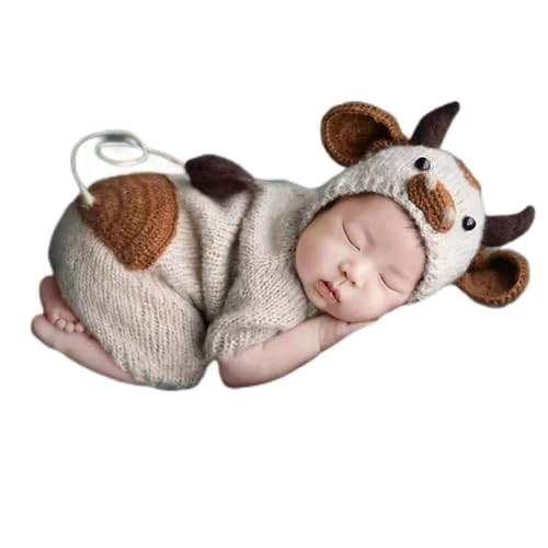 Baby-Kalb-Kostüm Für Kleinkinder, Kuh-Einteiler, Kuh-Aufdruck, Baby-Kostüm, Weiche Milch-Baumwolle, Baby-Kuh-Outfit Zum Festhalten Geschätzter Momente von Natudeco