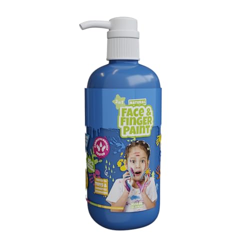 Natural Face & Finger Paint - 1000 ML Flaschen-Spender - Blau von Natural Face & Finger Paint