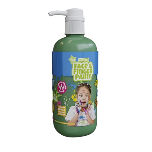 Natural Face & Finger Paint - 1000 ML Flaschen-Spender - Grün von Natural Face & Finger Paint