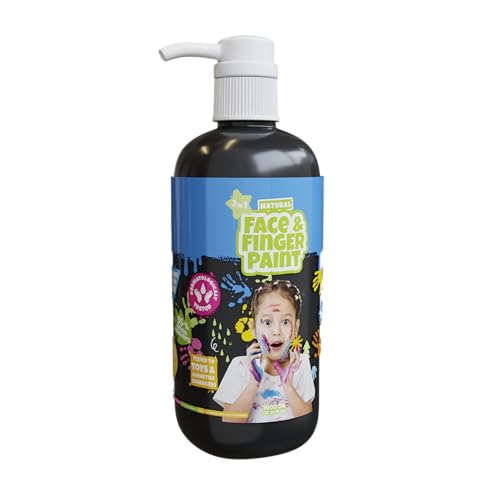 Natural Face & Finger Paint - 1000 ML Flaschen-Spender - Schwarz von Natural Face & Finger Paint