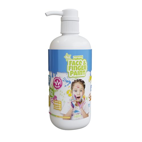 Natural Face & Finger Paint - 1000 ML Flaschen-Spender - Weiß von Natural Face & Finger Paint