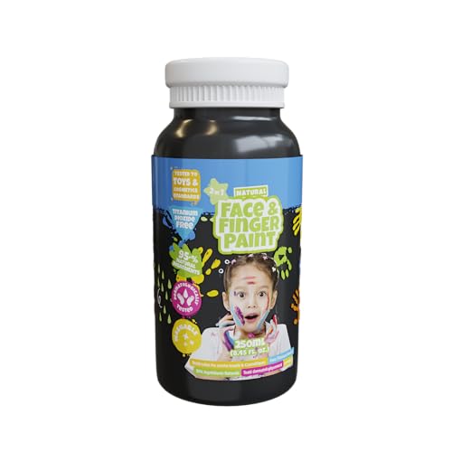 Natural Face & Finger Paint - 250 ml - Schwarz von Natural Face & Finger Paint