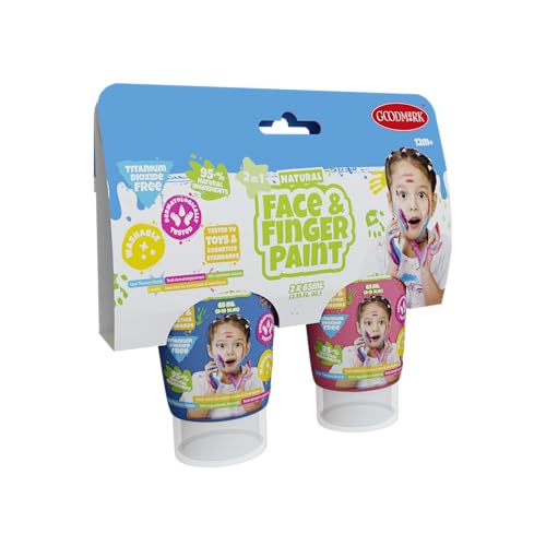 Natural Face & Finger Paint - 65 ml - 2er-Pack - Blau & Rosa von Natural Face & Finger Paint