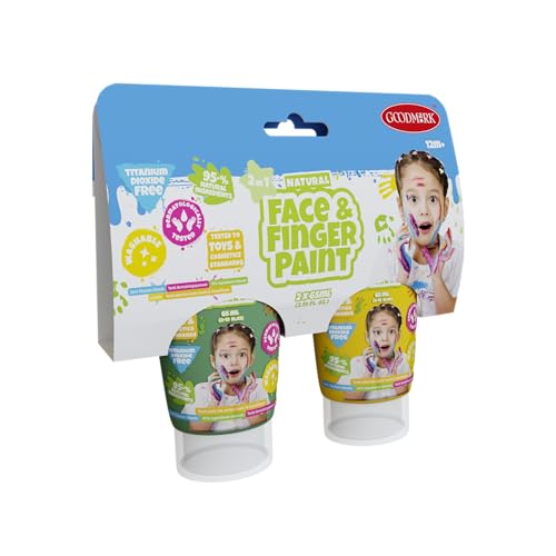 Natural Face & Finger Paint - 65 ml - 2er-Pack - Grün & Gelb von Natural Face & Finger Paint