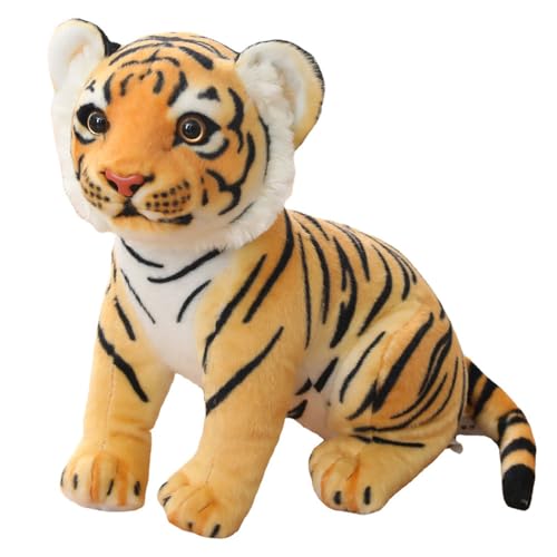 NatureMan 27cm Tigers Plüschspielzeug, niedliche lebhafte Tiger gefüllte Tiere Plüschspielzeug für Kinder Spielzeug Geschenk (braun Tiger) von NatureMan