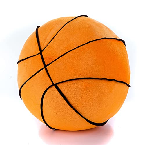 NatureMan 28cm Plüsch Basketball, weiche Basketball gefüllte Wurf Kissen, 3D gefüllte Ball Indoor Plüsch Dekoration, Spiele Sport Spielzeug Geschenk für Jungen und Mädchen von NatureMan